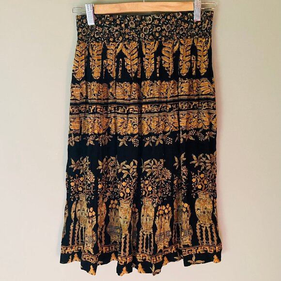 Black & Gold Elegant Carole Little Skirt - Picture 1 of 3
